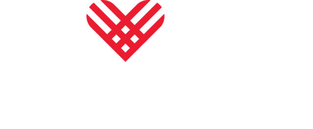 GivingTuesday logo, white letters with stylized red heart V.