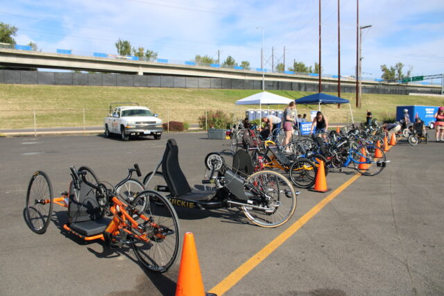 Outdoor handcycling event.